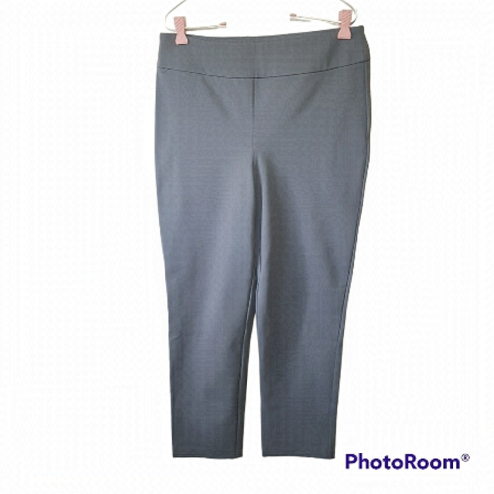 Marla Wynne High Rise Ponte Knit Pull On Pants Trousers